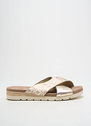 Mules/sabots bout ouvert talon plat jusqu'à 3cm or CAPRICE femme