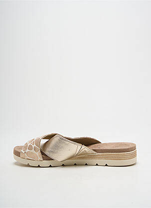 Mules/sabots bout ouvert talon plat jusqu'à 3cm or CAPRICE femme
