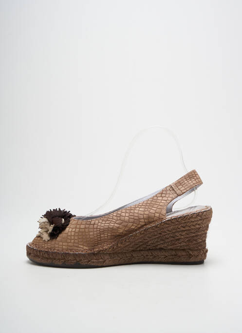 Sandales/nu pieds talon compensé talon de 4 à 6cm marron TONI PONS femme