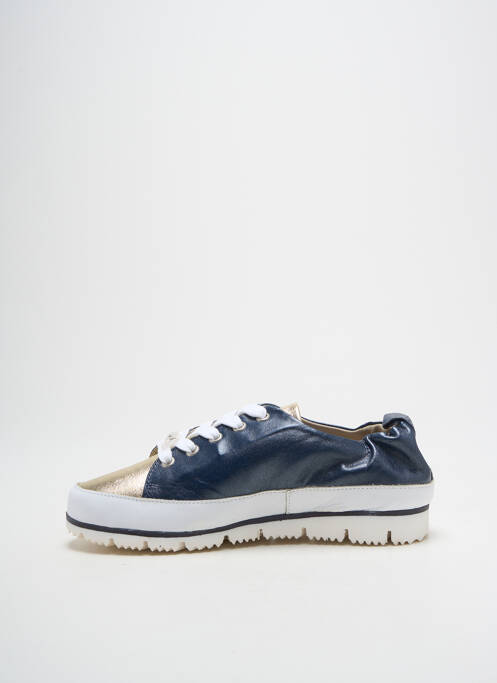 Baskets matière lisse talon plat jusqu'à 3cm bleu G.MAX femme