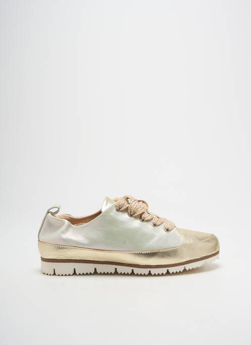 Baskets matière lisse talon plat jusqu'à 3cm or G.MAX femme