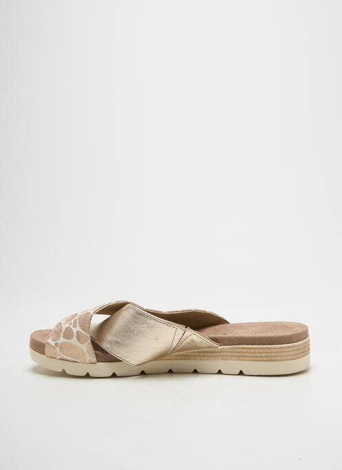 Mules/sabots bout ouvert talon plat jusqu'à 3cm or CAPRICE femme