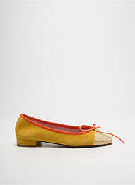 Ballerines bout rond talon plat jusqu'à 3cm jaune ROUGE femme
