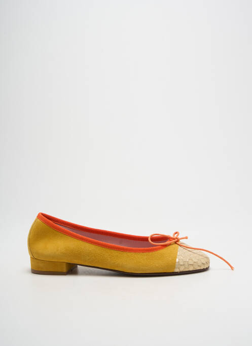 Ballerines bout rond talon plat jusqu'à 3cm jaune ROUGE femme