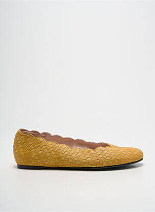 Ballerines bout rond talon plat jusqu'à 3cm jaune BISUE BALLERINAS femme