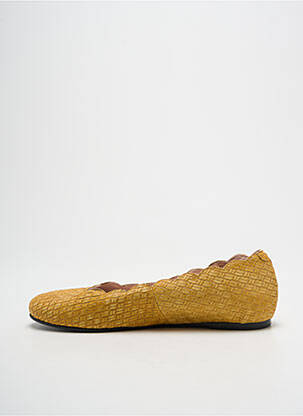 Ballerines bout rond talon plat jusqu'à 3cm jaune BISUE BALLERINAS femme