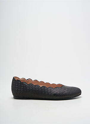 Ballerines bout rond talon plat jusqu'à 3cm noir BISUE BALLERINAS femme