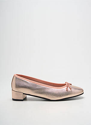Ballerines matière lisse talon plat jusqu'à 3cm rose BISUE BALLERINAS femme