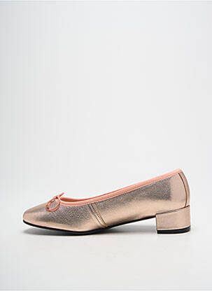 Ballerines matière lisse talon plat jusqu'à 3cm rose BISUE BALLERINAS femme