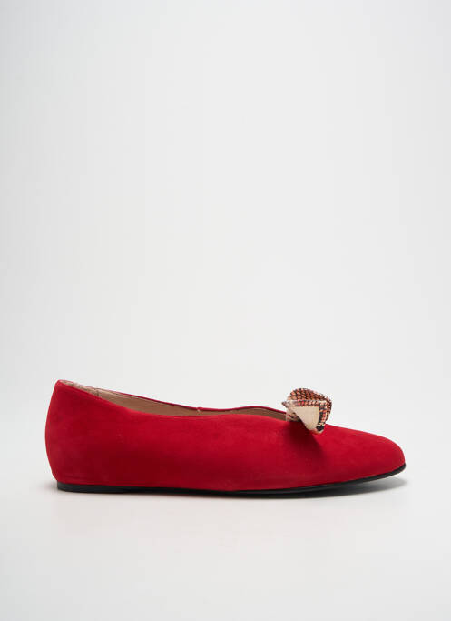 Ballerines bout rond talon plat jusqu'à 3cm rouge BISUE BALLERINAS femme