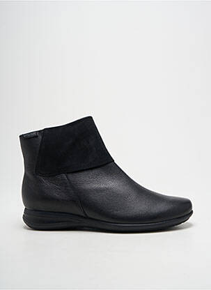 Bottines/boots tissage satiné talon plat jusqu'à 3cm noir MEPHISTO femme