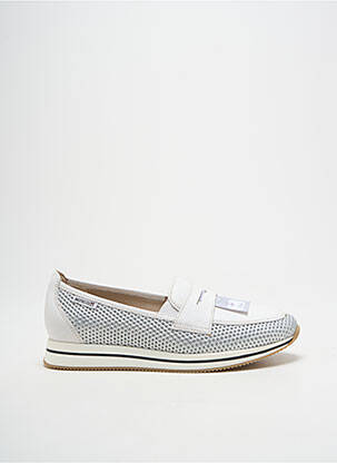 Mocassins tissage satiné talon plat jusqu'à 3cm argent MEPHISTO femme