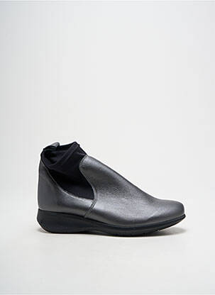 Bottines/boots matière lisse talon de 4 à 6cm argent HIRICA femme