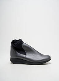 Bottines/boots matière lisse talon de 4 à 6cm argent HIRICA femme