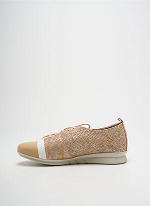 Baskets matière lisse talon plat jusqu'à 3cm beige HIRICA femme