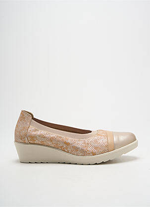 Ballerines impression talon de 4 à 6cm or HIRICA femme