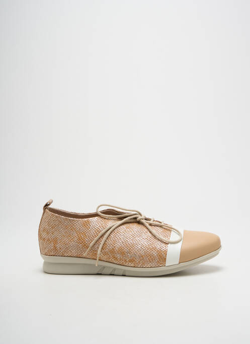 Baskets matière lisse talon plat jusqu'à 3cm beige HIRICA femme