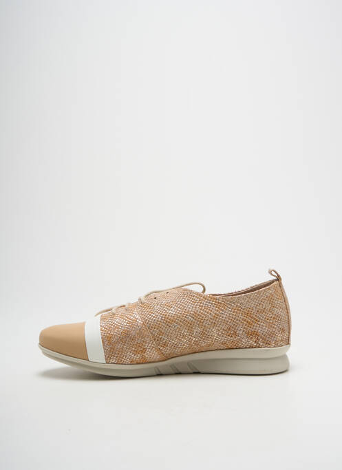 Baskets matière lisse talon plat jusqu'à 3cm beige HIRICA femme