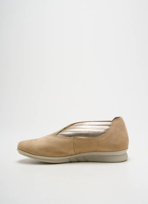 Ballerines nubuck talon plat jusqu'à 3cm or HIRICA femme