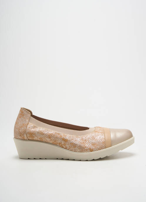 Ballerines impression talon de 4 à 6cm or HIRICA femme