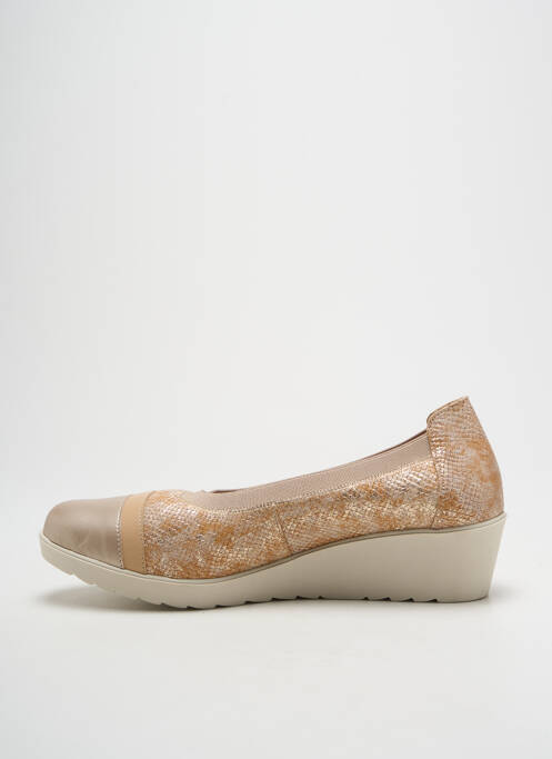 Ballerines impression talon de 4 à 6cm or HIRICA femme