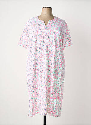 Chemise de nuit imprimé fantaisie blanc JET femme