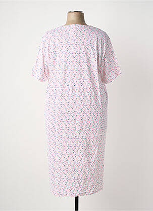 Chemise de nuit imprimé fantaisie blanc JET femme