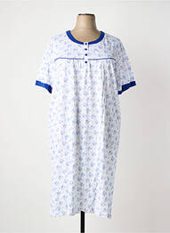 Chemise de nuit imprimé fantaisie blanc JET femme