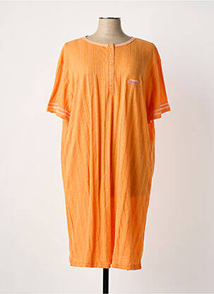 Chemise de nuit manches courtes orange MASSANA femme