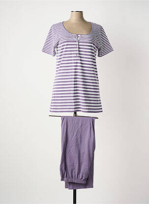 Pyjama manches courtes violet MASSANA femme