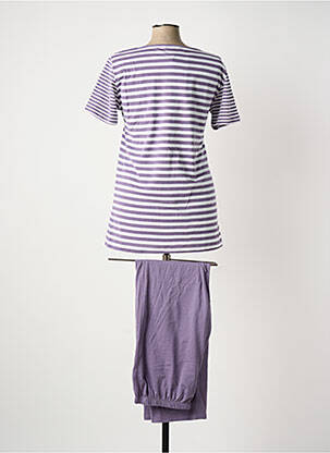 Pyjama manches courtes violet MASSANA femme