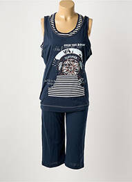 Pyjama coupe droite bleu MASSANA femme