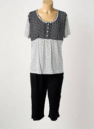 Pyjama manches courtes noir MASSANA femme