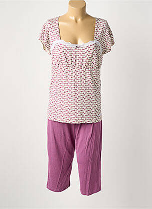 Pyjama coupe droite violet MASSANA femme