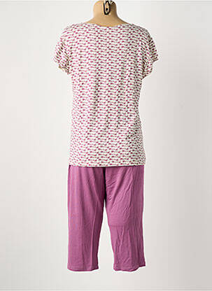 Pyjama coupe droite violet MASSANA femme