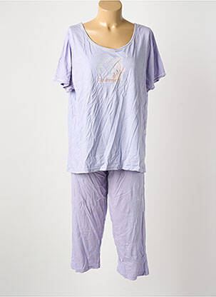 Pyjama manches courtes violet RAISON D'ETRE femme