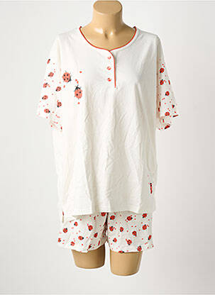 Pyjashort blanc ÉLIANE femme