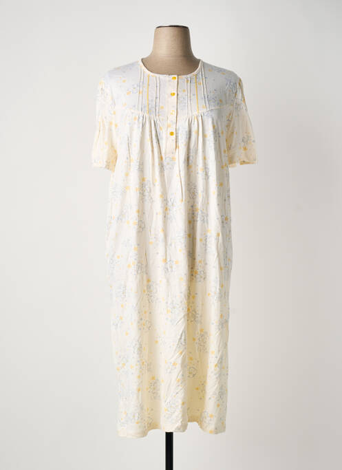 Chemise de nuit imprimé fantaisie jaune ARY & BELLE femme