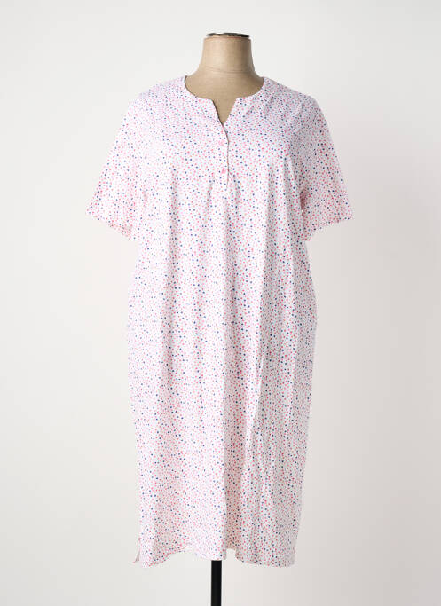 Chemise de nuit imprimé fantaisie blanc JET femme