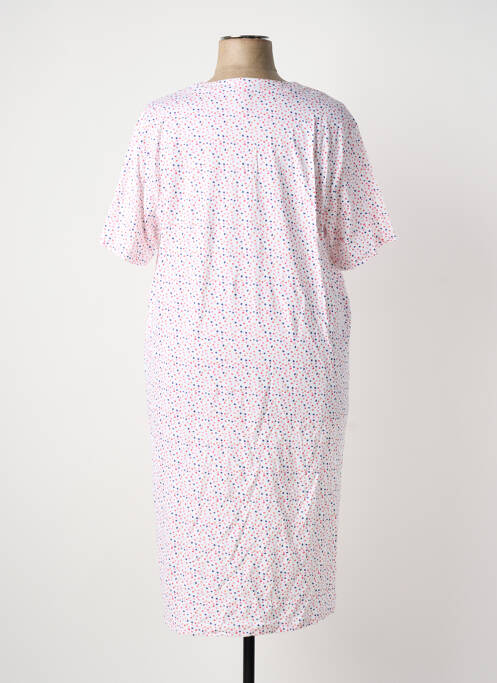 Chemise de nuit imprimé fantaisie blanc JET femme