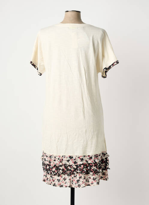 Chemise de nuit manches courtes beige MASSANA femme