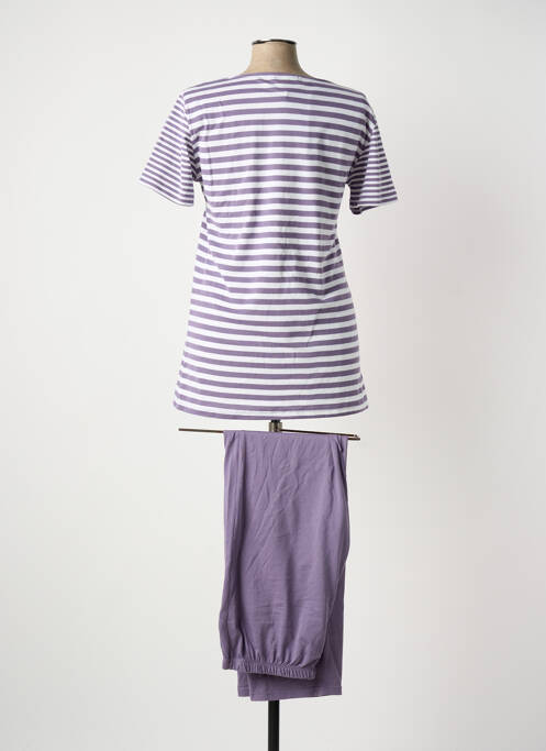 Pyjama manches courtes violet MASSANA femme