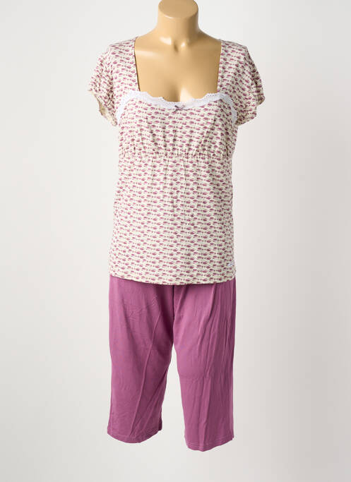 Pyjama manches courtes violet MASSANA femme