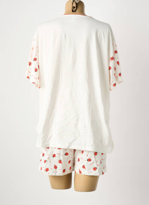 Pyjashort blanc ÉLIANE femme