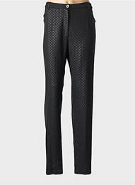 Pantalon droit stretch taille normale noir GRIFFON femme