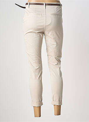 Pantalon 7/8 stretch taille normale beige LACOMY femme