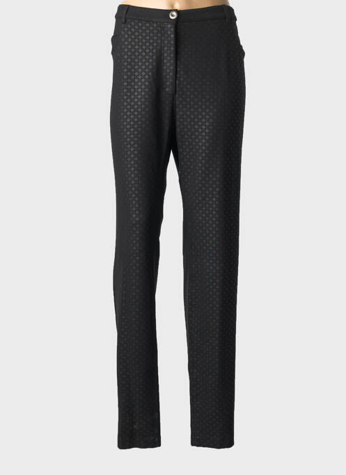 Pantalon droit stretch taille normale noir GRIFFON femme