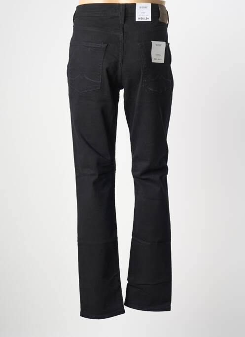 Jeans coupe droite stretch taille normale noir MUSTANG homme