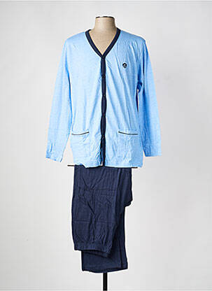 Pyjama col v bleu NAVIGARE homme