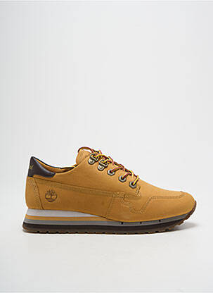 Baskets semelle amovible talon plat jusqu'à 3cm jaune TIMBERLAND femme